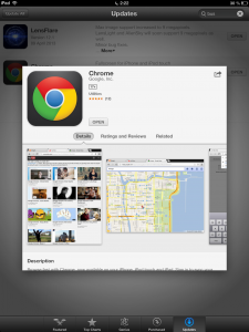 Google Chrome na iPadu