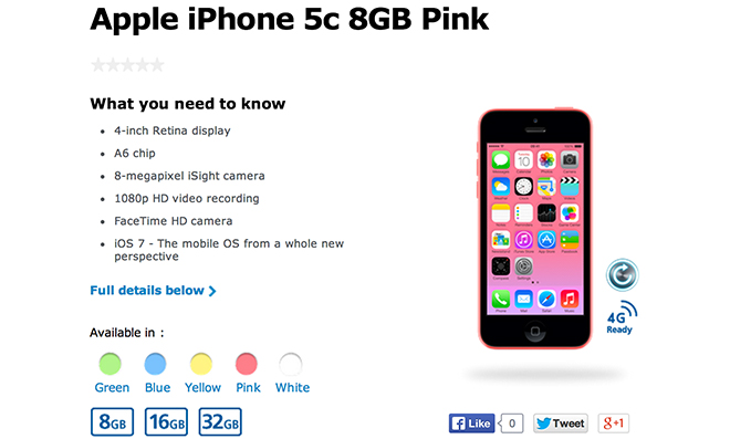 iphone 5c apple store