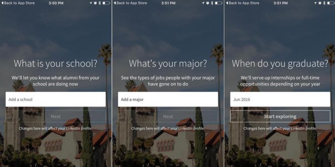 Aplikace LinkedIn nyní podporuje studenty a pomáhá jim hledat svoji budoucí práci