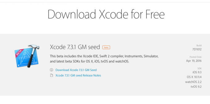 Apple vydal GM 7.3.1 Xcode pro vývojáře