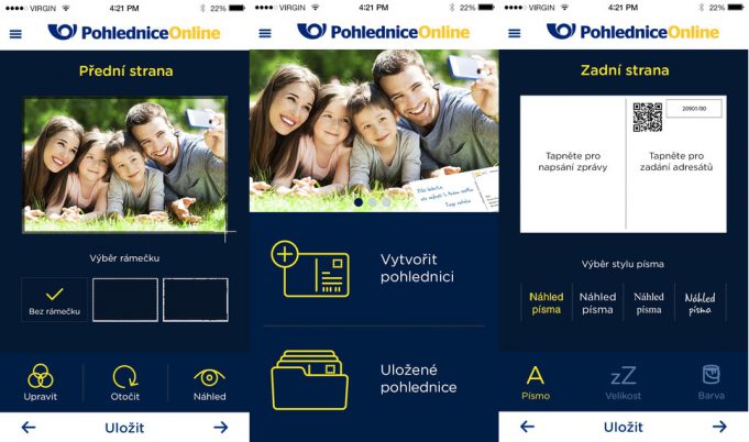 Aplikace dne – Pošlete pohled z mobilu přímo do schránky, díky aplikaci Pohlednice Online