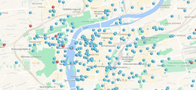 Tahle mapa vám ukáže místa, kde se nachází PokeStopy a Gym ve vašem okolí