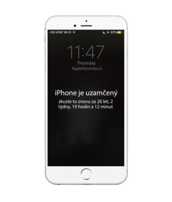 iOS 10 samovolně zablokuje váš iPhone na 26 let