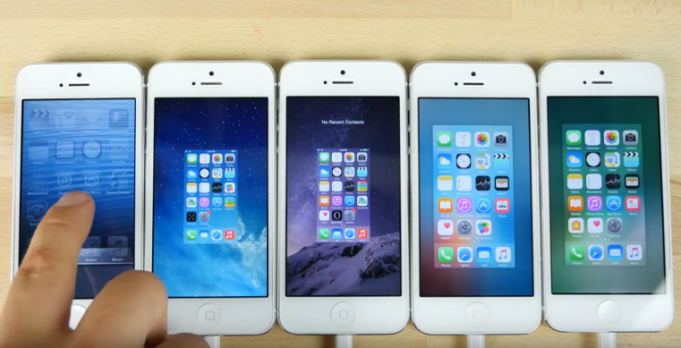 Jak funguje verze systému iOS 6 až iOS 10 na iPhonu 5?