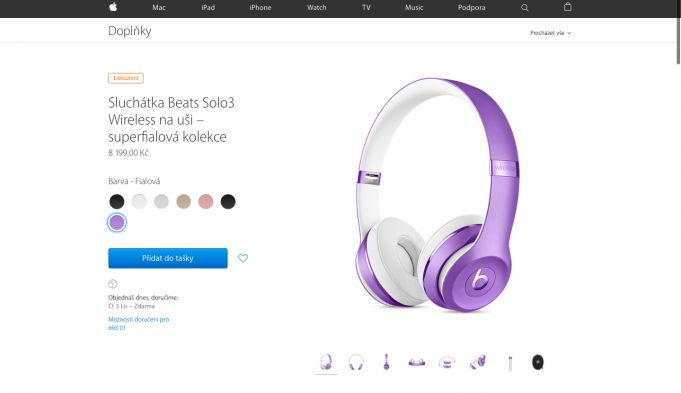 Apple začal prodávat sluchátka Beats v nové barvě