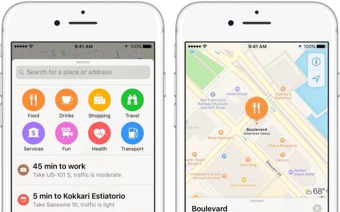Jak vyhledávat v aplikaci Mapy, když jste už na cestě?