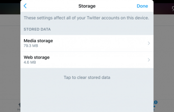 Twitter přidává vymazání mezipaměti v iOS aplikaci