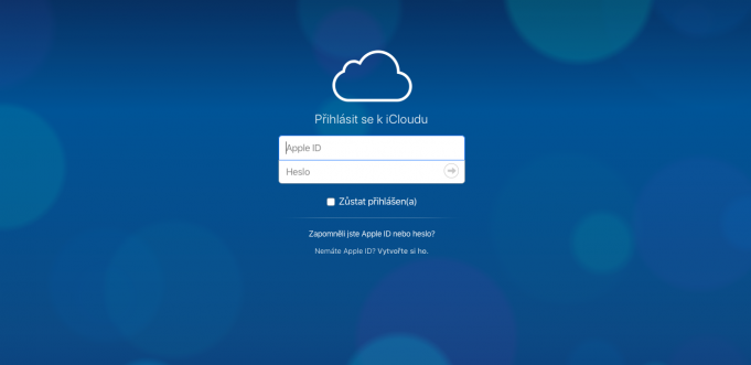 Apple změnil pozadí na iCloud.com