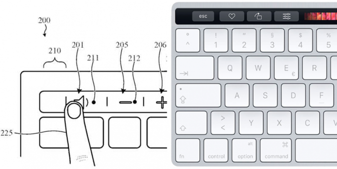 Apple si nechal patentovat Magic Keyboard s Touch Barem