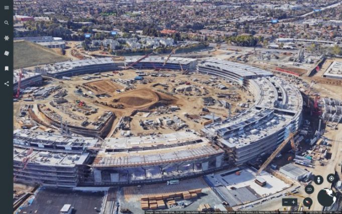 Google Maps získávájí 3D snímky Apple Parku