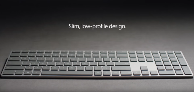 Microsoft představil novou klávesnici s designem Applu a čtečkou otisků prstu