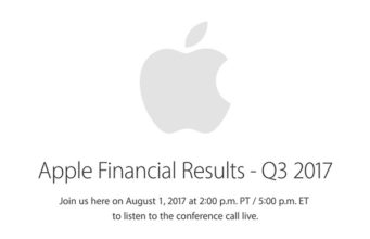 Apple zveřejní 1. srpna finanční výsledky za 3. fiskální čtvrtletí 2017
