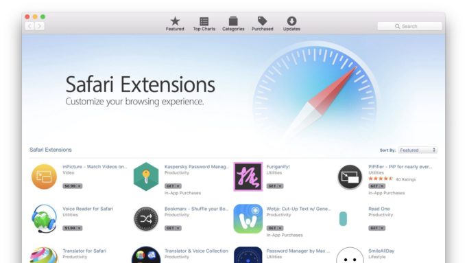 Apple aktualizovat Safari stránku v Mac App Storu