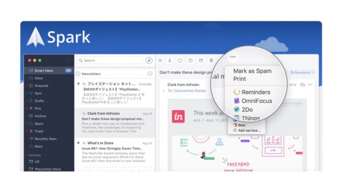Aplikace Spark email má novou integraci třetích stran