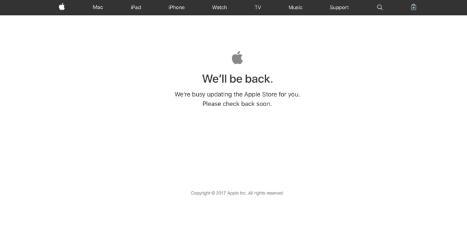 Apple Online Store je mimo provoz! Připravují se nové produkty!