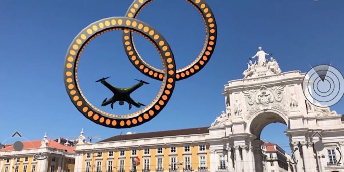 Simulátor dronu fungující v rozšířené realitě