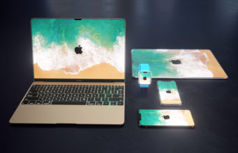 Koncept ostatních Apple produktů ve stylu iPhonu X