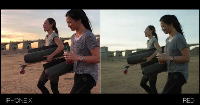 Srovnání – iPhone X a kamera RED