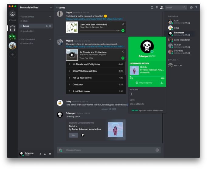 Nová integrace se Spotify umožní uživatelům Discord propojit účty a ukázat, co poslouchají