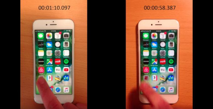 Test rychlosti – iPhone 6s nová a stará baterie