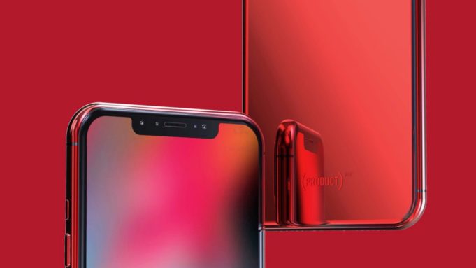 Červený koncept iPhone X a X Plus (PRODUCT) RED