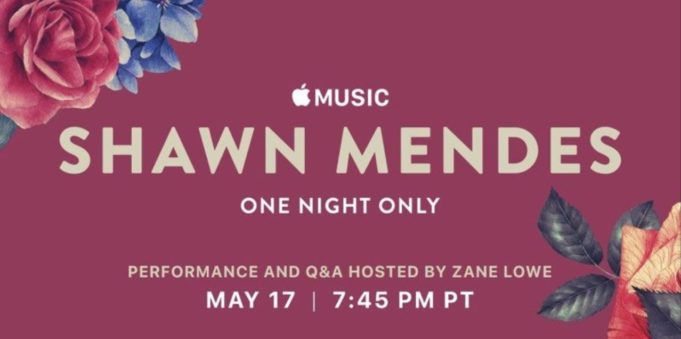 Na Apple Music bude k dispozici koncert interpreta Shawn Mendes