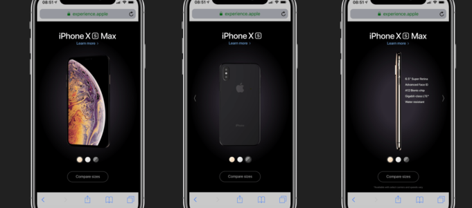 Apple sdílel 3D pohled iPhone Xs a iPhone Xs Max