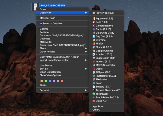 Návod – Jak vymazat nepotřebné aplikace ve funkci Otevřít v aplikaci