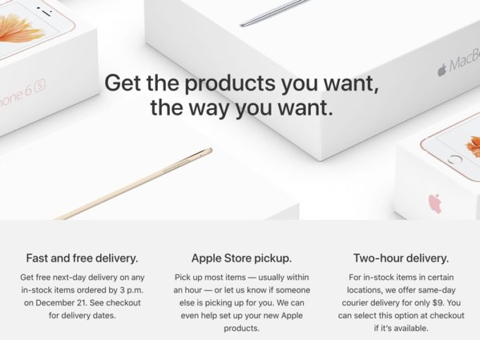 Apple nabízí doručení zásilek zdarma i o víkendech do 21. prosince