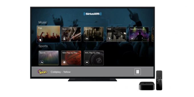 SiriusXM dnes vydal aktualizaci své aplikace a zpřístupnil ji i pro Apple TV 4. generace