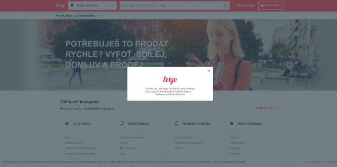 Aplikace Letgo končí v ČR a SK, už tento měsíc!