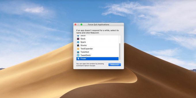 Návod – Jak restartovat aplikaci Finder na Macu