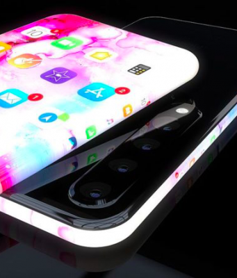 Koncept – iPhone 11 s displejem i po stranách zařízení