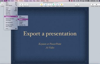 Návod – Jak převést prezentaci vytvořenou v aplikaci Keynote na video