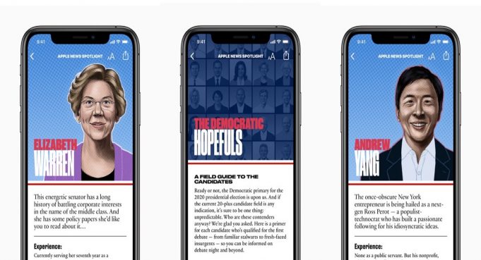 Apple News uvádí průvodce prezidentských kandidátů