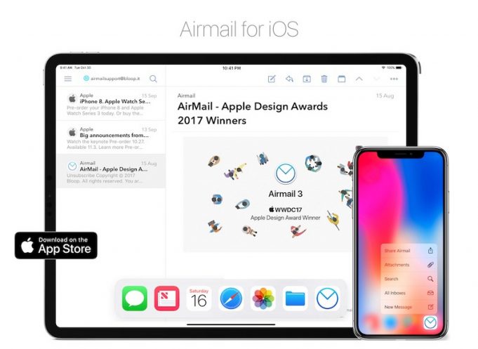 Airmail pro iOS je nyní k dispozici zdarma s nákupem v aplikaci