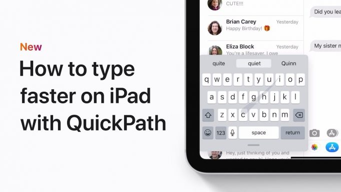 Apple návody – Jak psát rychleji na iPadu pomocí QuickPath