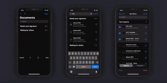 Aplikace SignEasy byla aktualizována s podporou pro tmavý režim a další funkce