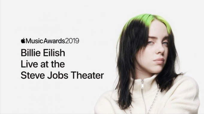 Apple zahájil udílení cen Apple Music Awards živým koncertem Billie Eilish