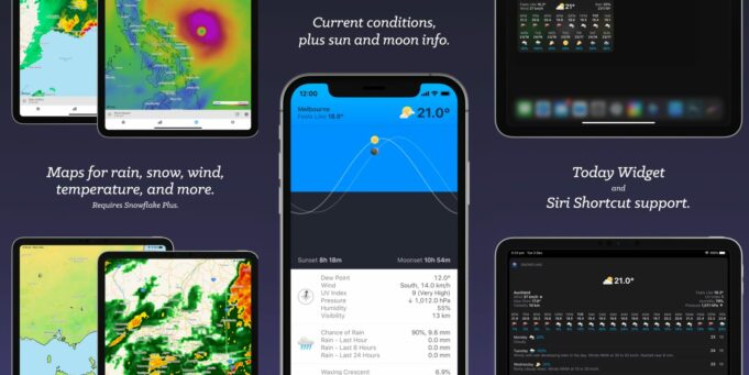 Vývojáři aplikace iStat Menus vydali novou aplikaci Snowflake Weather pro iOS