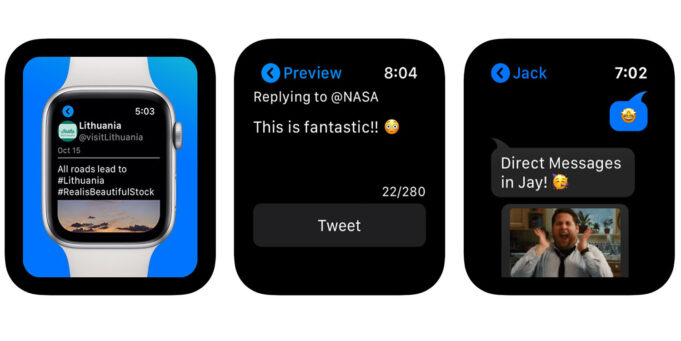 Jay – Aplikace díky které můžete číst zprávy z Twitteru přímo na Apple Watch