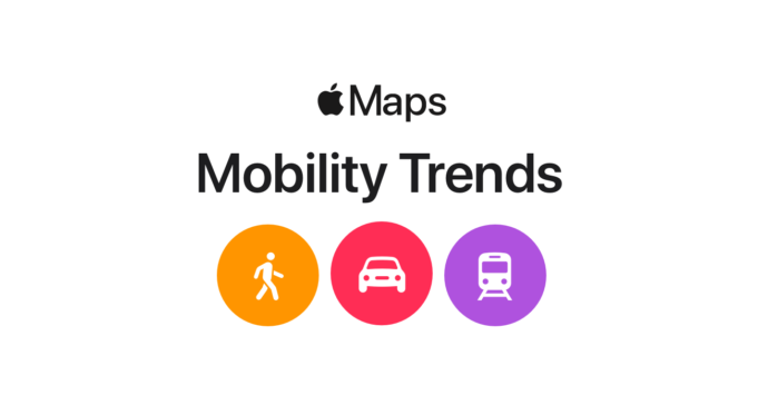 Apple rozšířil nástroj Mobility Trends Reports a nyní obsahuje data z více oblastí