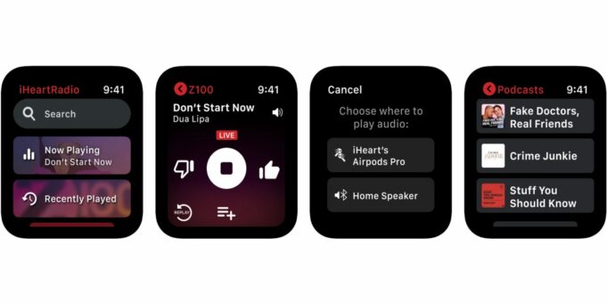 Aplikace iHeartRadio pro Apple Watch je nyní k dispozici