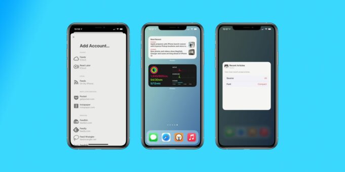 Reeder 5 je nyní k dispozici s podporou widgetů na domovské obrazovce