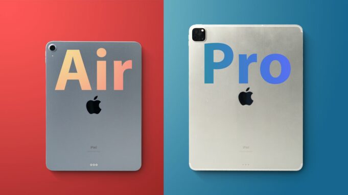 Srovnání – iPad Air čtvrté generace vs. iPad Pro