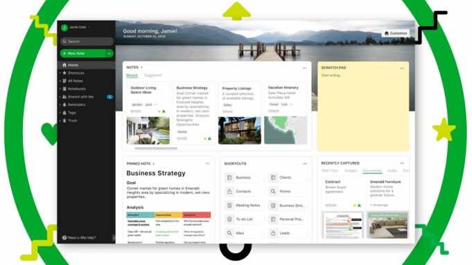 Populární aplikace Evernote obdržela aktualizaci s novým ovládacím panelem