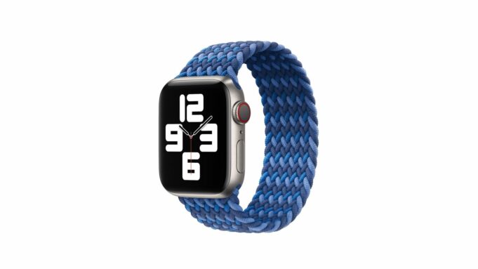 Koncept – Barevný pletený navlékací řemínek pro Apple Watch Series 6