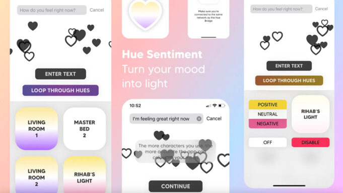 Hue Sentiment je snadno použitelná aplikace, která změní světlo podle vaší nálady