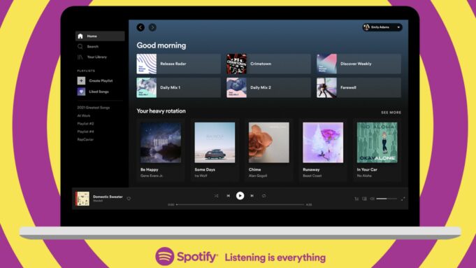 Spotify přepracoval svou desktopovou aplikaci a webový přehrávač s vylepšeným vzhledem