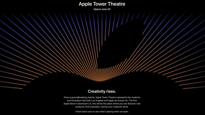 Apple Tower Theatre v Los Angeles bude otevřen 24. června